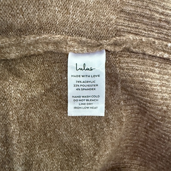 BRAND NEW W TAGS Lulus brown turtleneck sweater dress with pocket - Picture 4 of 5
